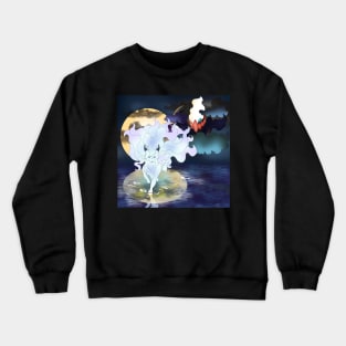 Ice fox and nightmare monster Crewneck Sweatshirt